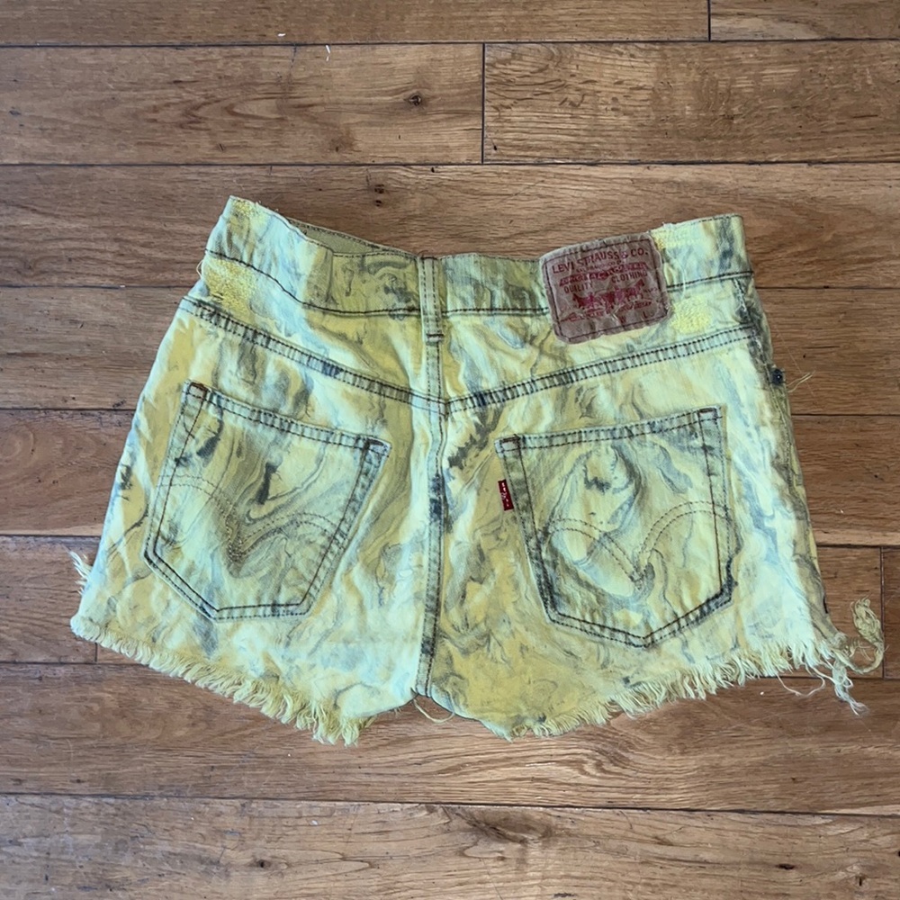 Levi's Yellow Marbled Women's Jean Shorts